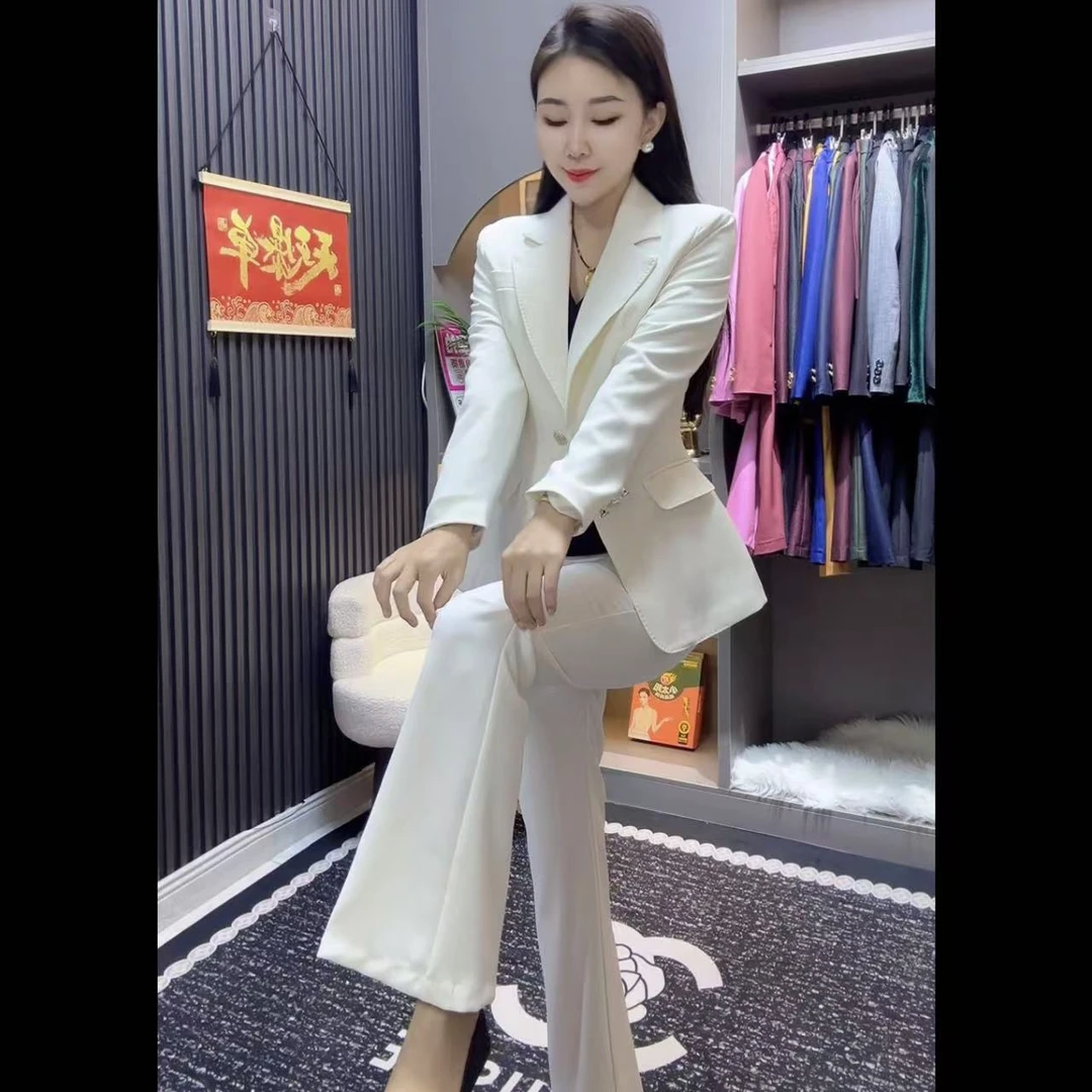 6808款上衣裤子版套装网红气质时尚女装网红百搭西装修身轻奢