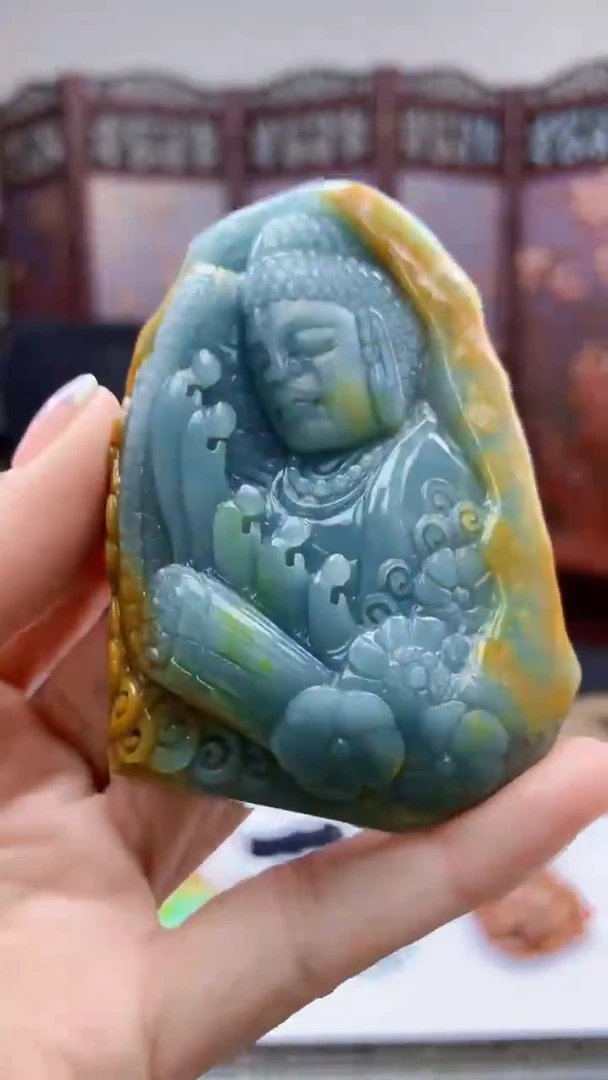 定制翡翠未镶嵌1052jj-毛货挂件43