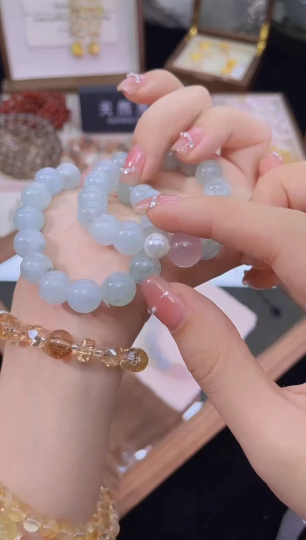 未镶嵌手串水晶粉水绿萤石