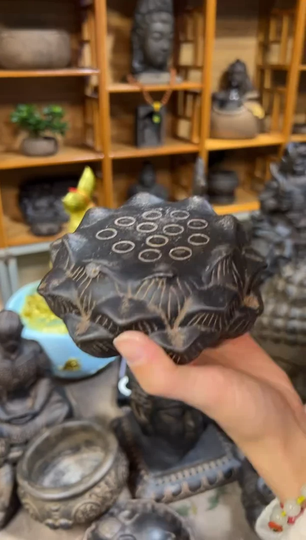 陶土莲蓬实心底座