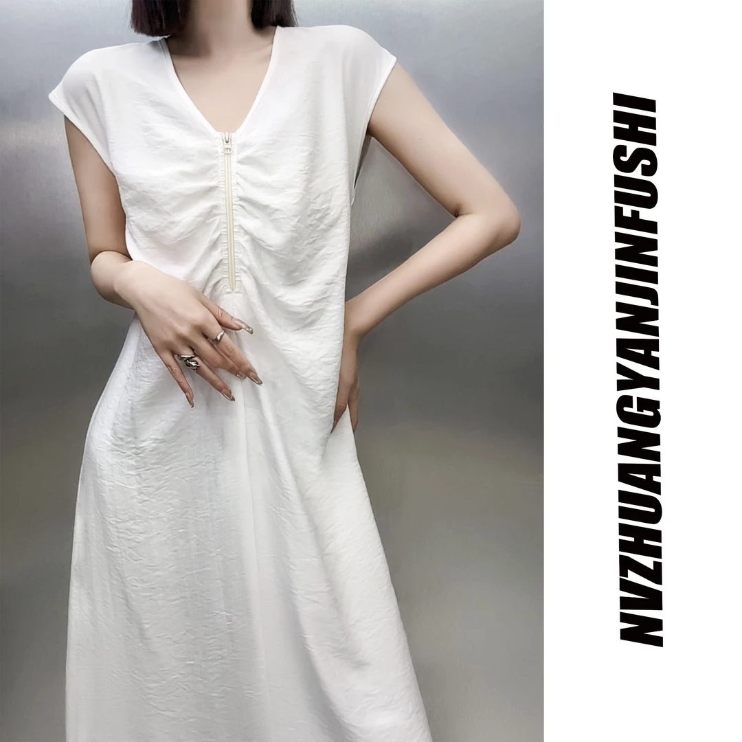 【松弛连衣裙】（80-180斤）大码遮肉显瘦A版 口袋+里衬 连衣裙