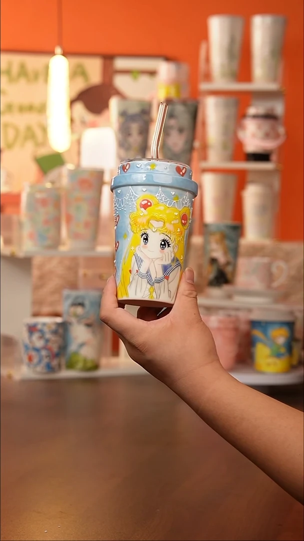 景德镇手工手绘文创陶瓷杯