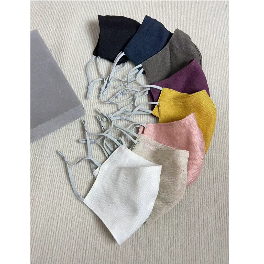 100%汉麻口罩透气亲肤不闷汗日常防护舒适 3个装