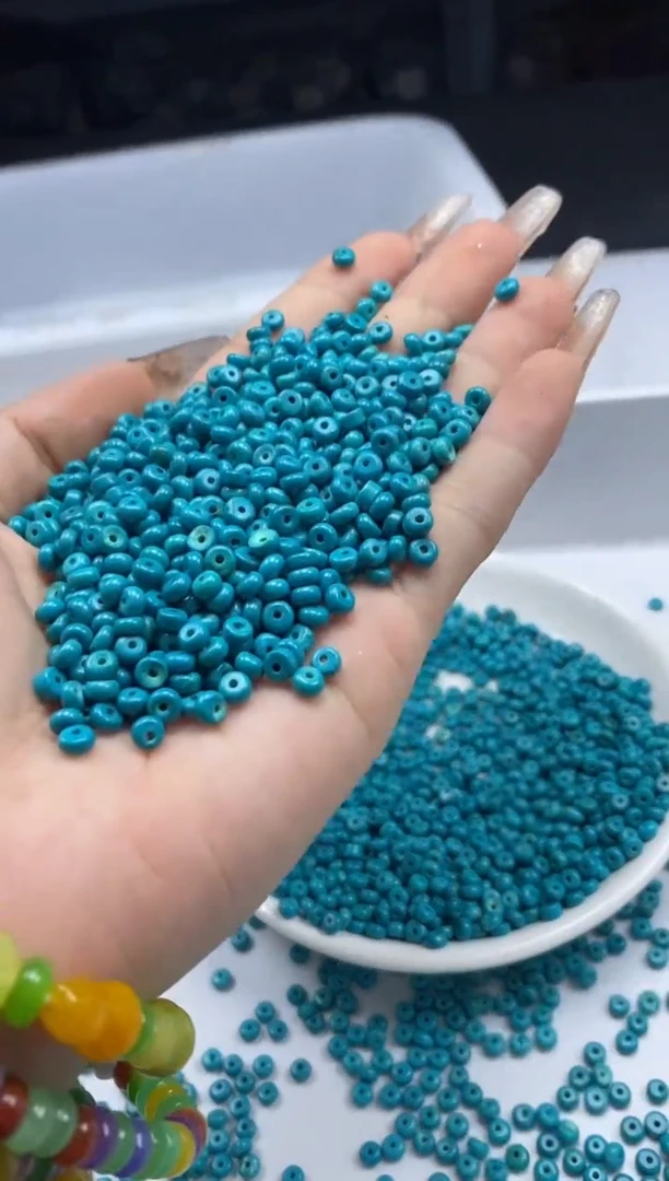 玛瑙/玉髓颈饰未镶嵌W2323高瓷绿*松算盘4*2mm*50颗