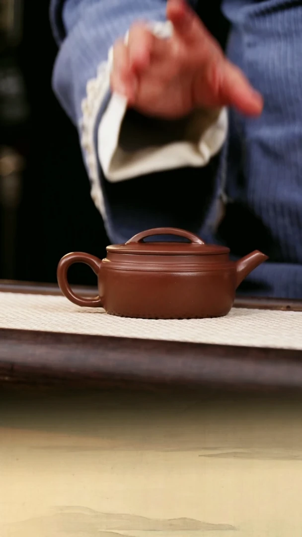 【闪购商品】紫砂茶壶1985原矿深井底槽清波纹汉瓦