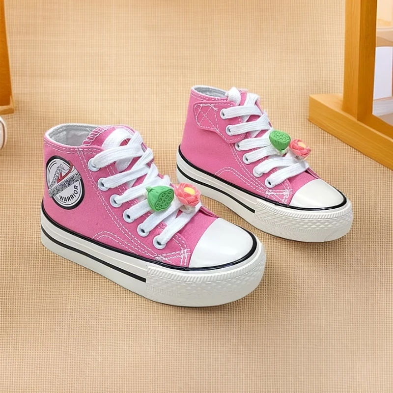 Warrior/回力1126春秋新款帆布学生高帮板鞋百搭休闲透气童鞋F-8