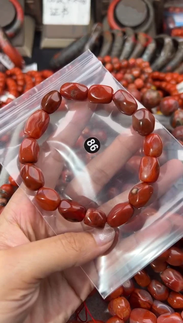 南红玛瑙手串未镶嵌10+