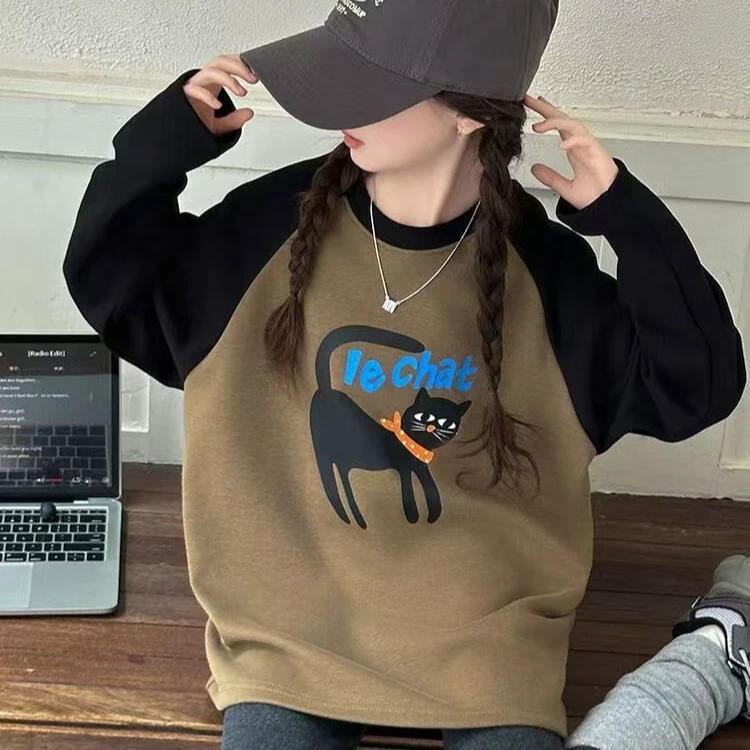 女童加绒百搭打底衫秋冬款2025新款儿童长袖加厚内搭女孩加绒卫衣