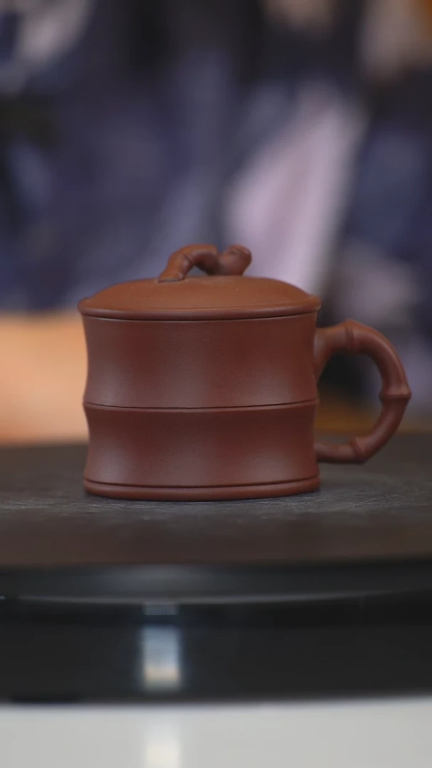 【闪购商品】紫砂茶杯009 竹节盖杯