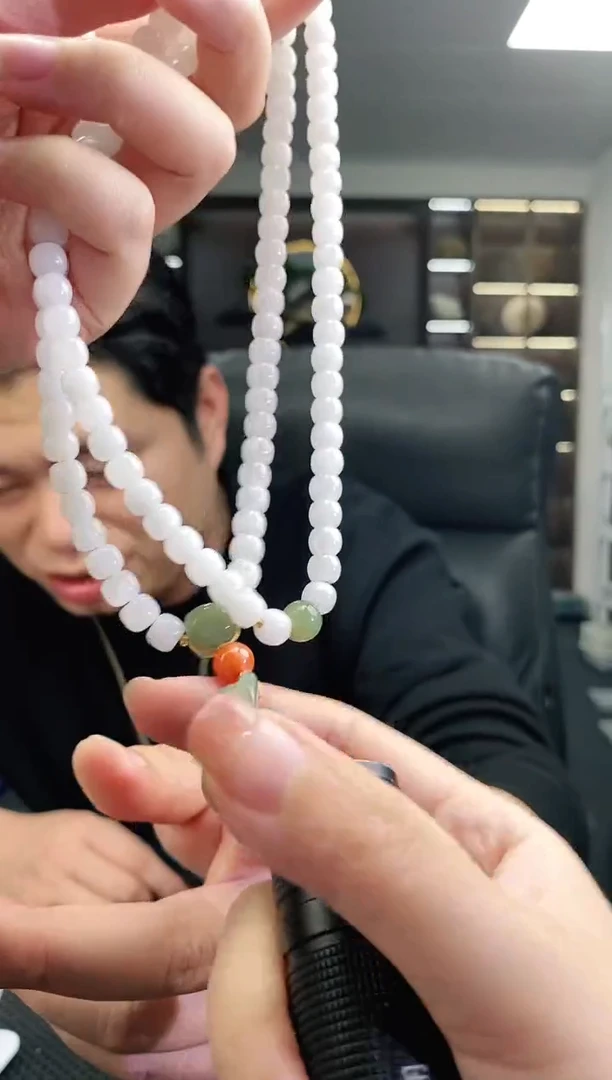 颈饰未镶嵌和田玉链子佛公清货3