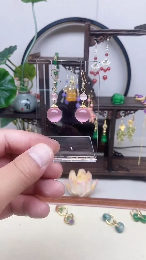 水晶耳饰14K金镶嵌94号