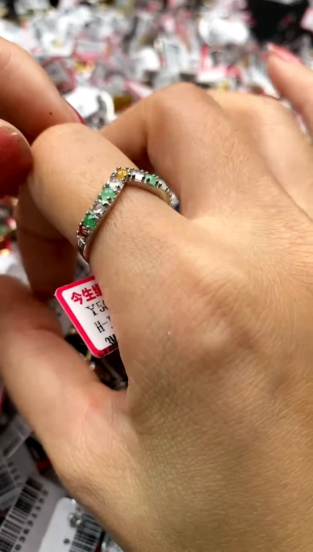 【闪购商品】翡翠戒指银S925镶嵌3333333     8