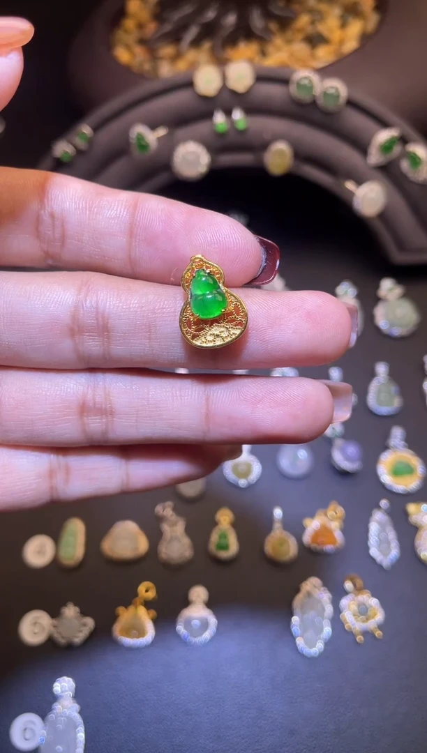 吊坠(不含链)银S925镶嵌翡翠1