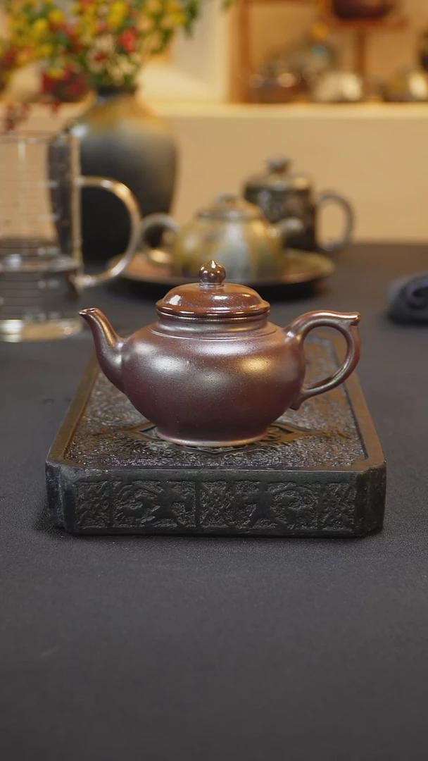 茶壶紫砂纯自然柴烧