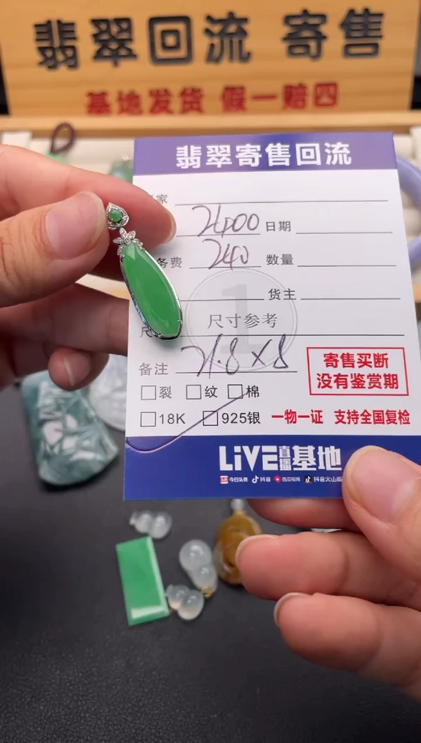 颈饰18K金镶嵌翡翠10146934