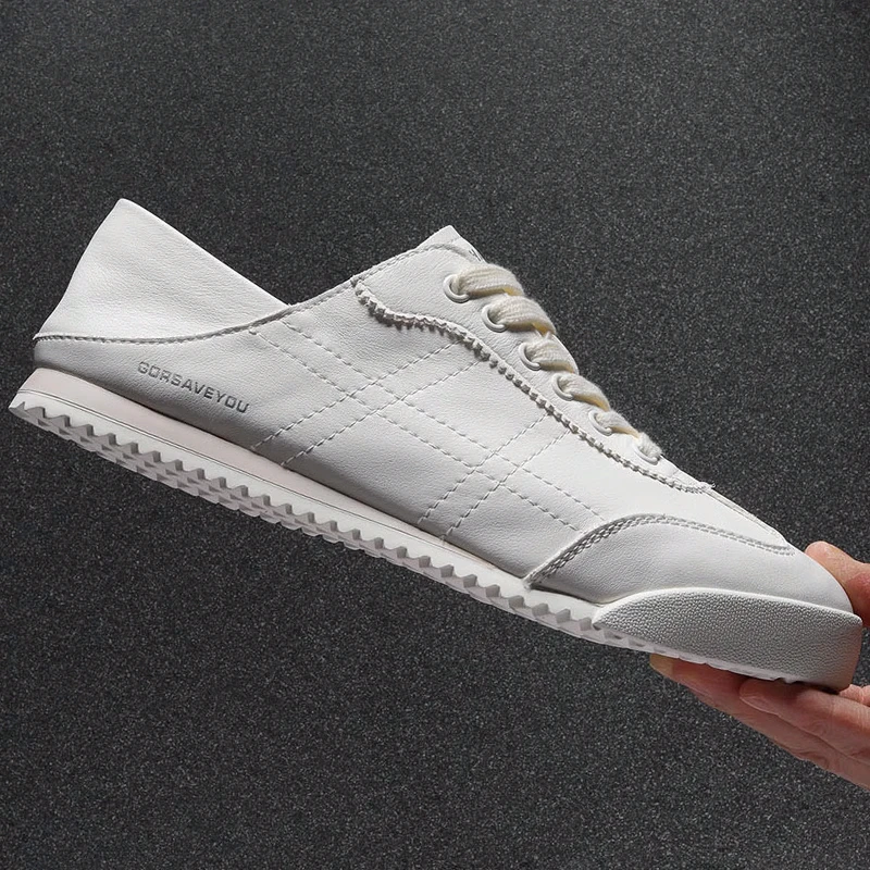 运动男鞋软皮阿甘鞋男春夏季2025新款软底透气时尚百搭德训鞋子男