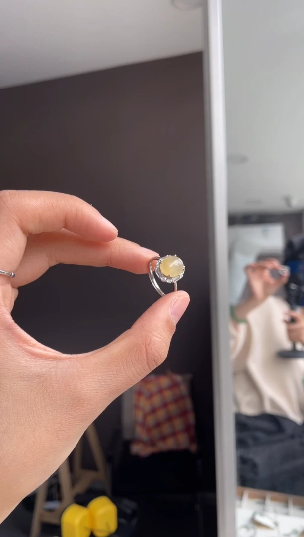 吊坠(不含链)银S925镶嵌翡翠天然缅甸A货翡翠