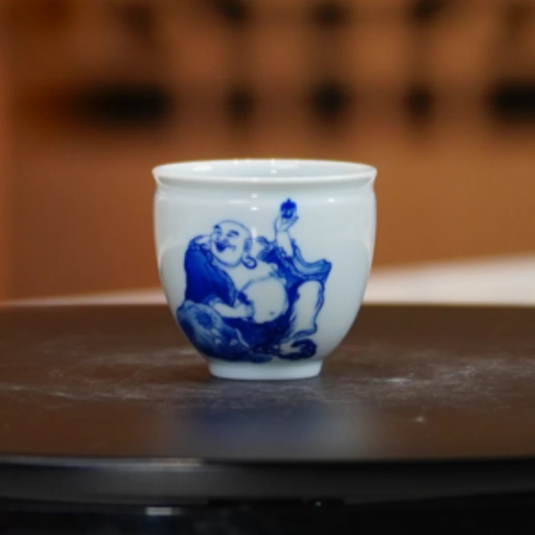 【樊匠造器】国风青花手握杯（禄杯）