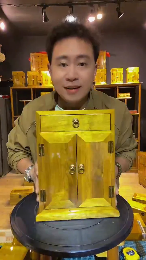 木金丝楠木制品双门一抽32*23*16.5