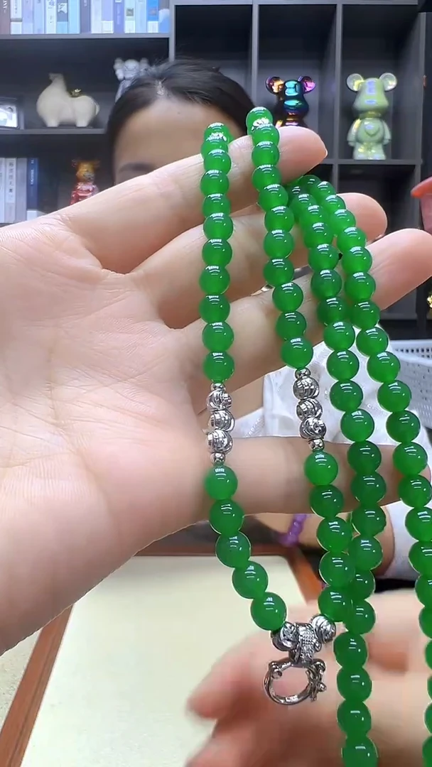 翡翠银S925镶嵌颈饰丹丹diy劲饰6mm万能链