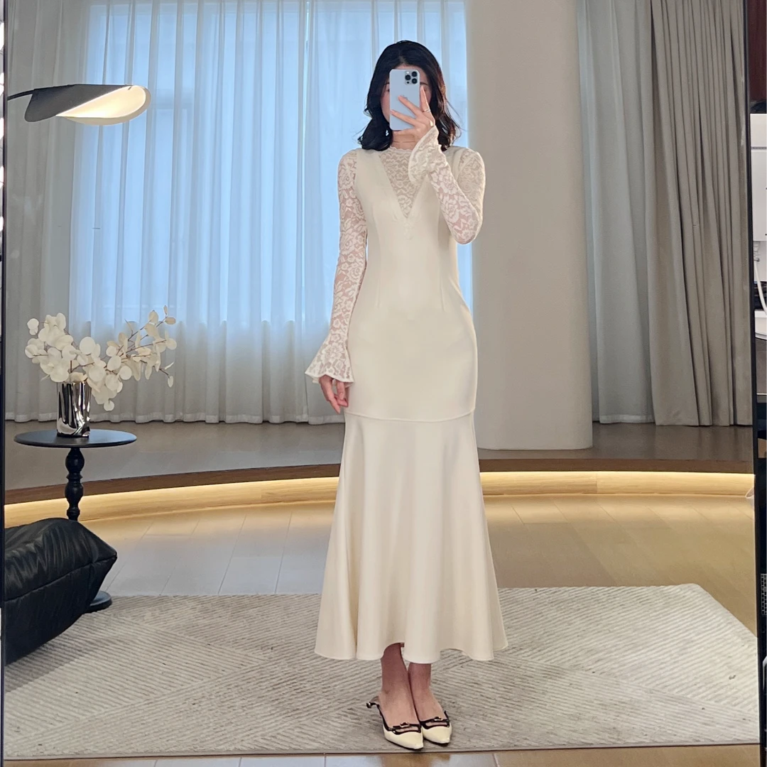 新款【温柔陷阱】复古轻奢晚礼服连衣裙LZ1713