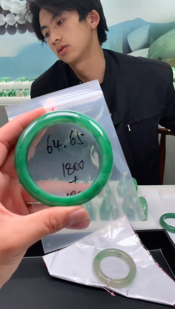 石英质玉手镯未镶嵌非洲翠手镯64-65圈口6号