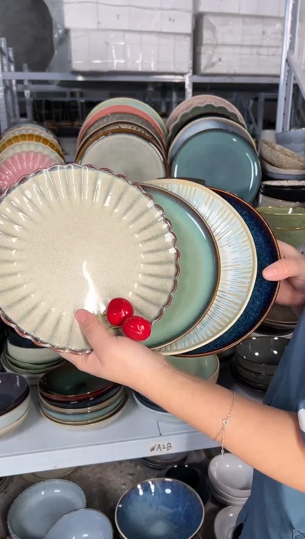 陶瓷外贸尾货瑕疵满20包邮X4小盘