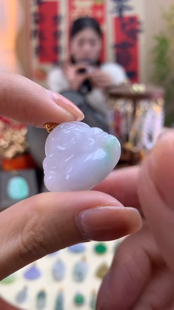 【闪购商品】翡翠颈饰18K金镶嵌佛公