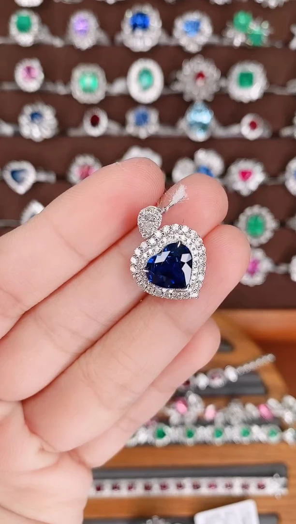【闪购商品】蓝宝石18K金吊坠18K金镶嵌1
