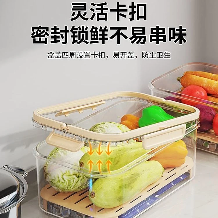 户外春游便当盒办公野餐零食水果密封盒大容量手提便携保鲜盒冰箱