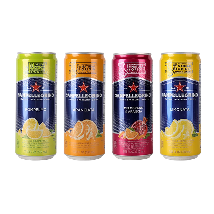 意大利进口SanPelligrino圣培露果汁饮料多种口味330ml*6听