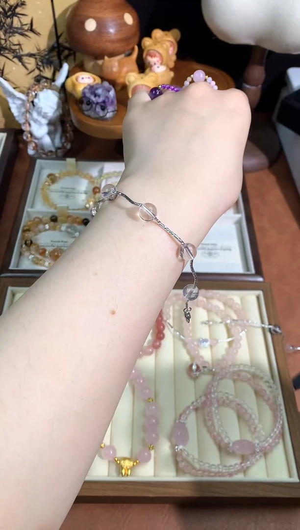 水晶手链未镶嵌白水晶diy手链