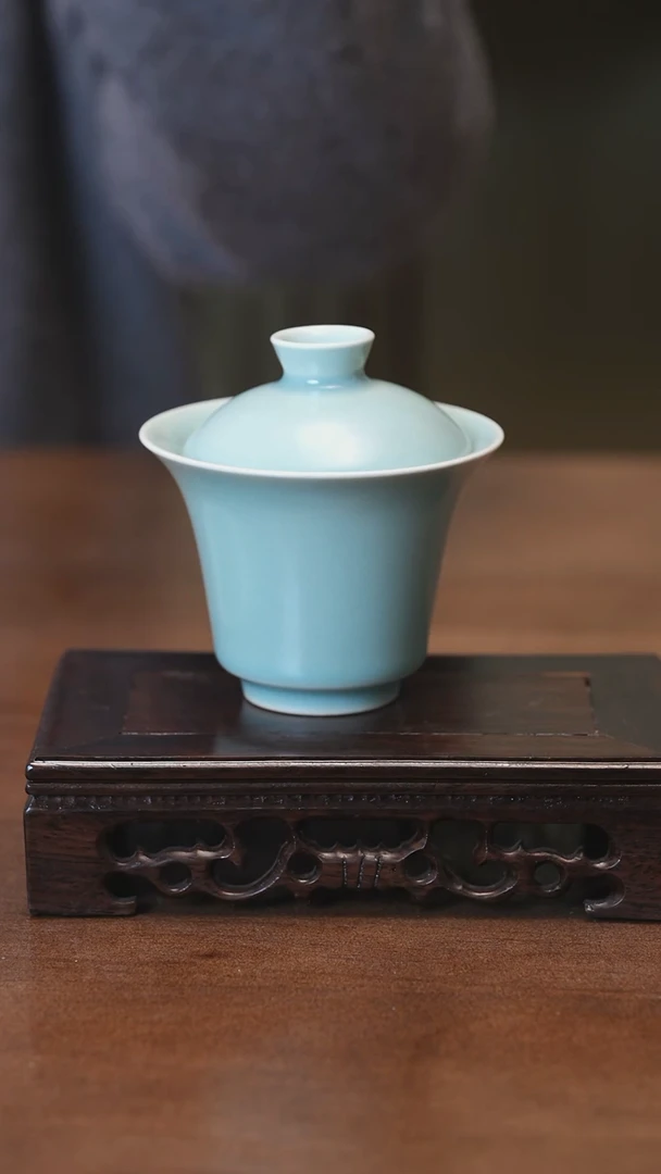 【闪购商品】Y宝丰宋官窑原产地汝瓷盖碗