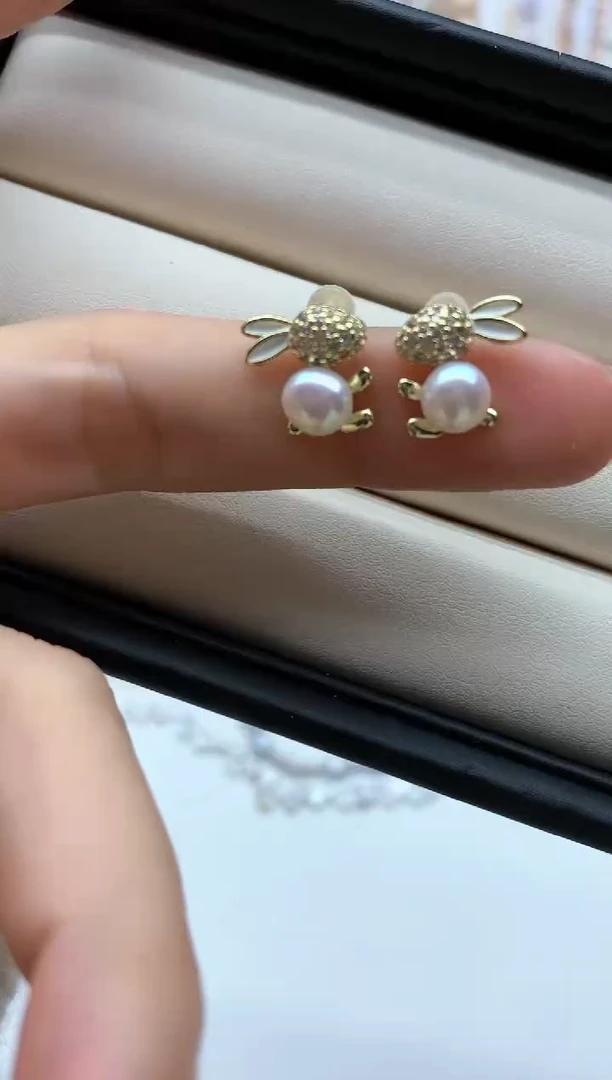 【闪购商品】淡水珍珠耳饰未镶嵌耳环