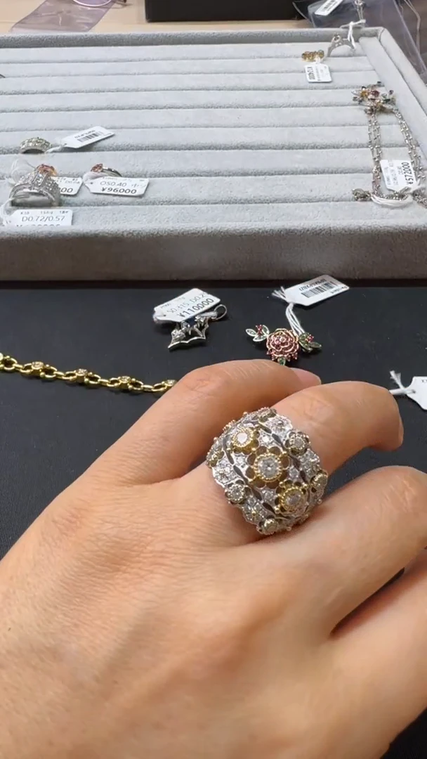 18K金镶嵌戒指/指环钻石戒指