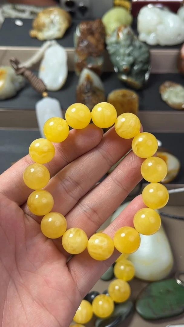 未镶嵌颈饰蜜蜡手串