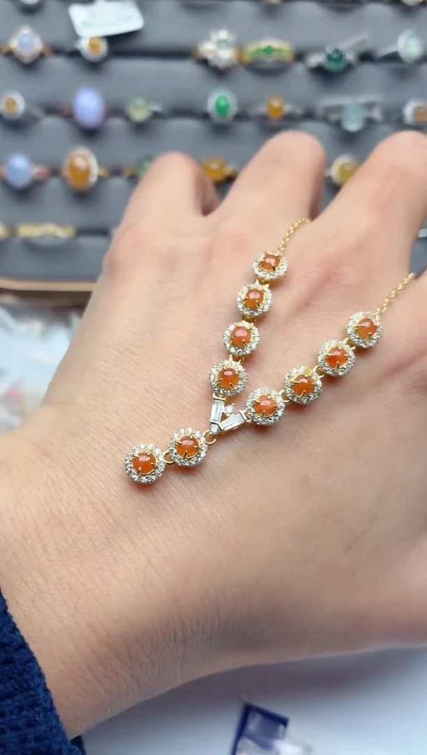 吊坠(不含链)银S925镶嵌翡翠.