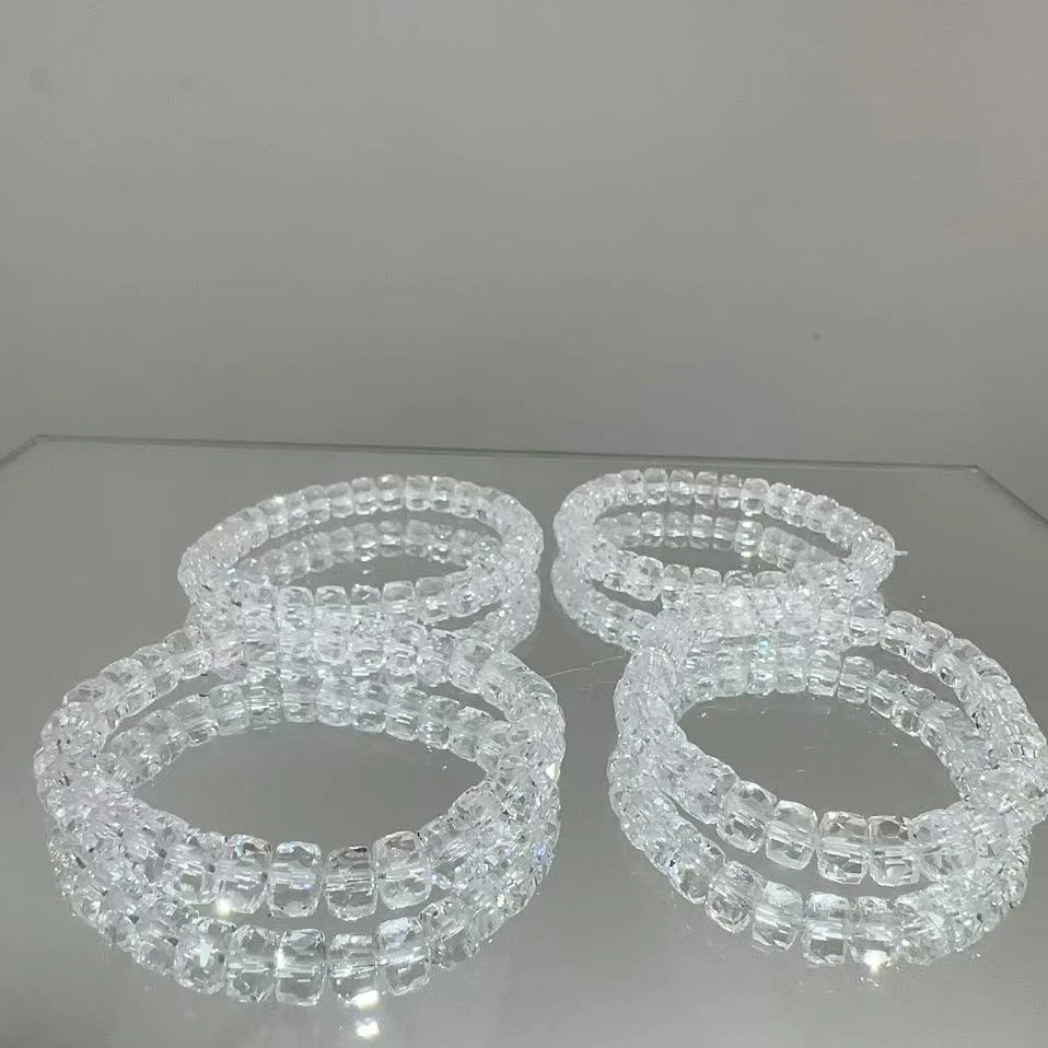 硕夏天然白水晶刻面8-9mm手串多样性发其一SX01236