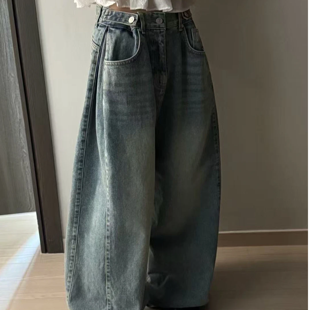 韩国休闲牛仔裤宽松