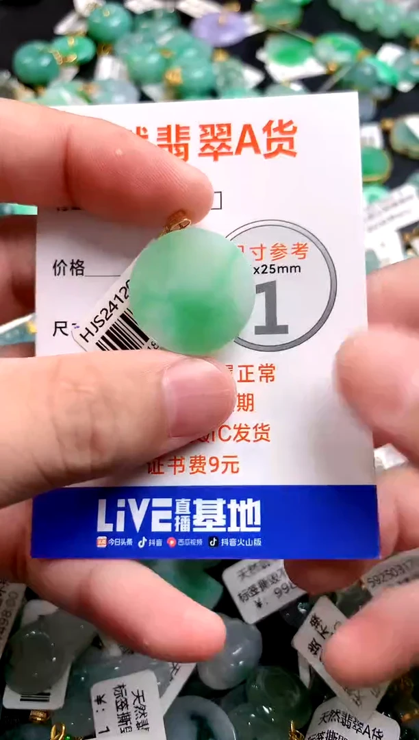 颈饰18K金镶嵌翡翠0852279503