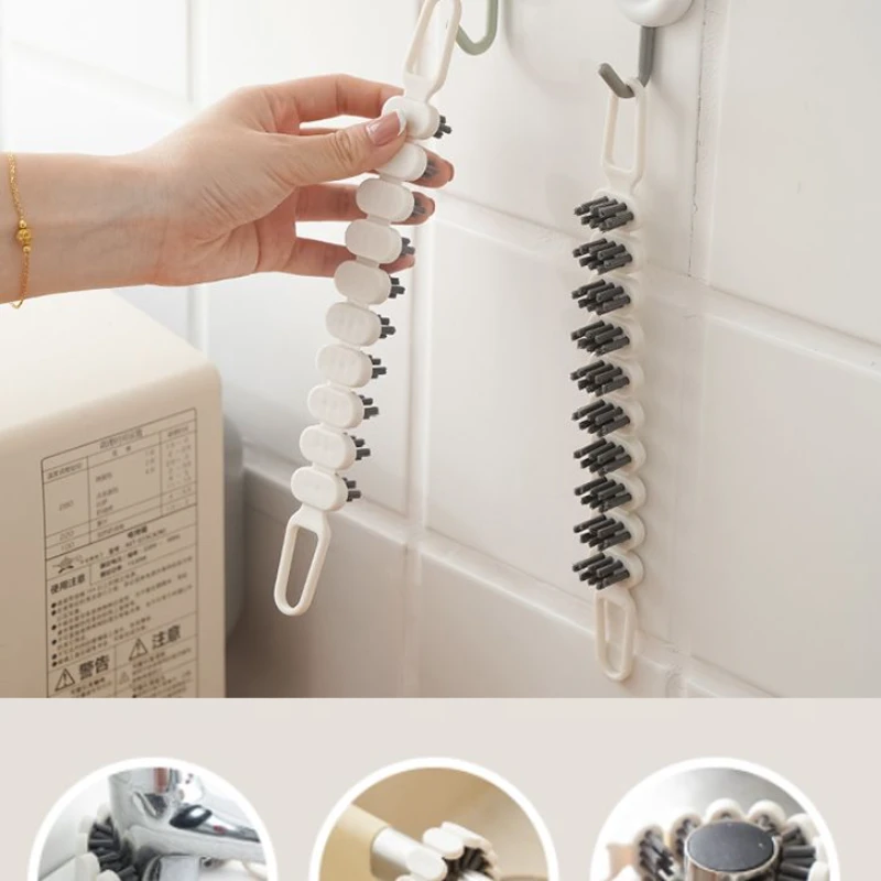 居家家可弯曲清洁刷家用厨房多功能无死角缝隙刷卫生间去污软毛刷