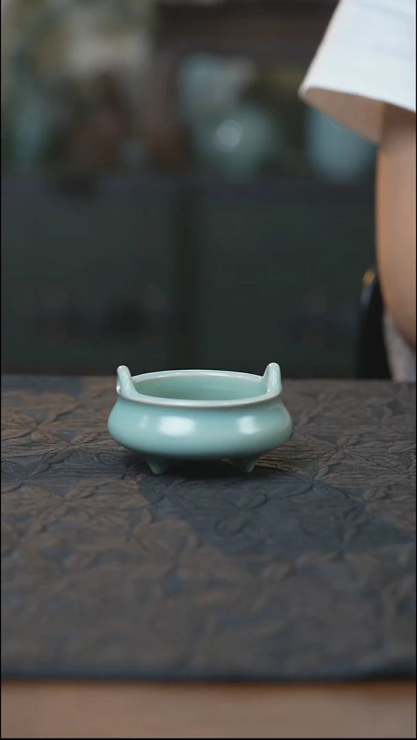 汝瓷 （拾汝）（天青）香炉