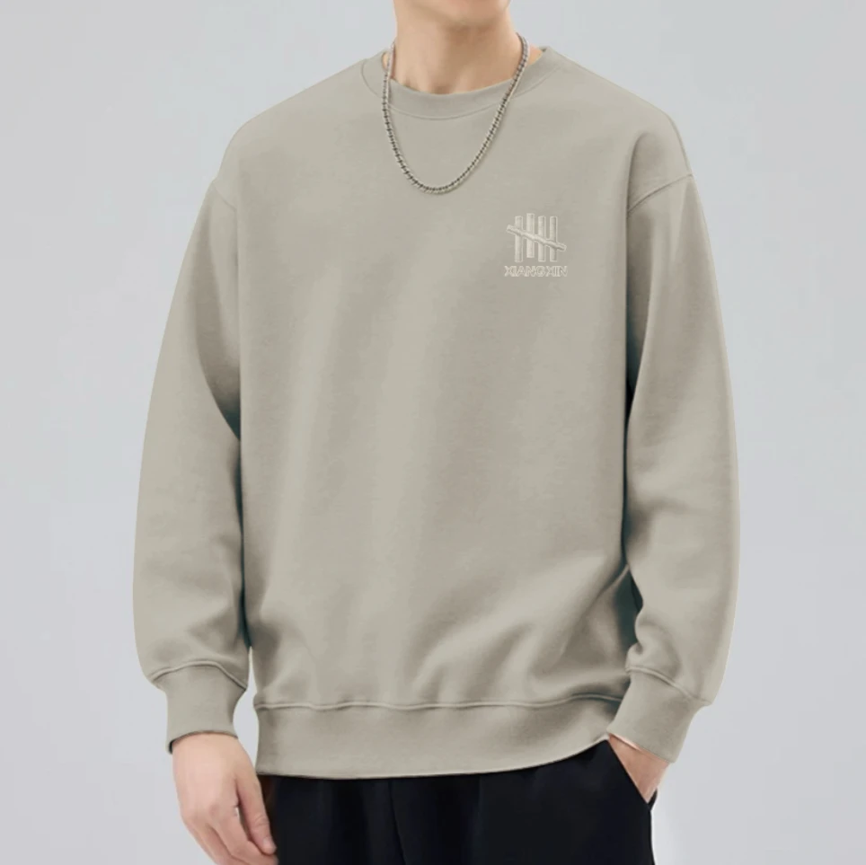 【刺绣HH】宽松百搭春秋潮流长袖休闲亲肤时尚舒适柔软卫衣5584