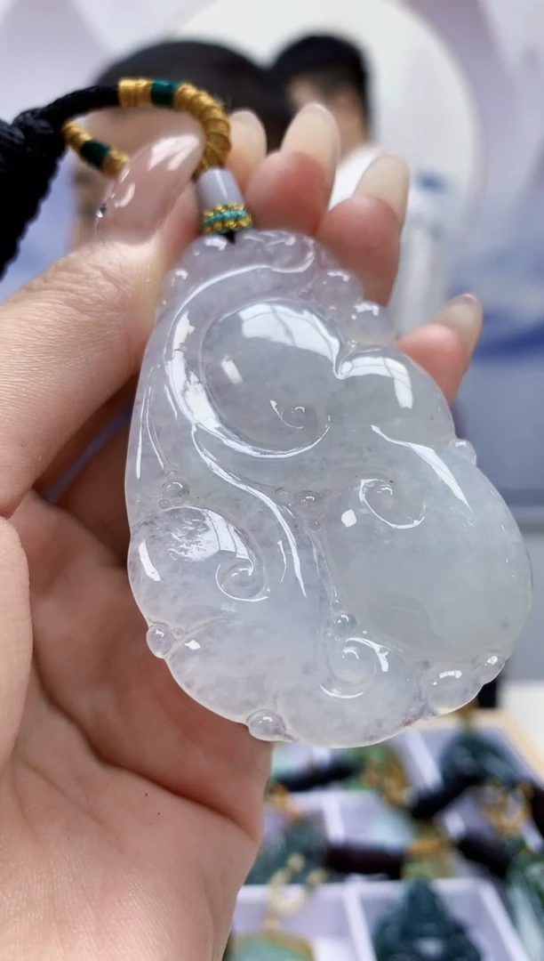 定制翡翠未镶嵌4898MM-毛货挂件128
