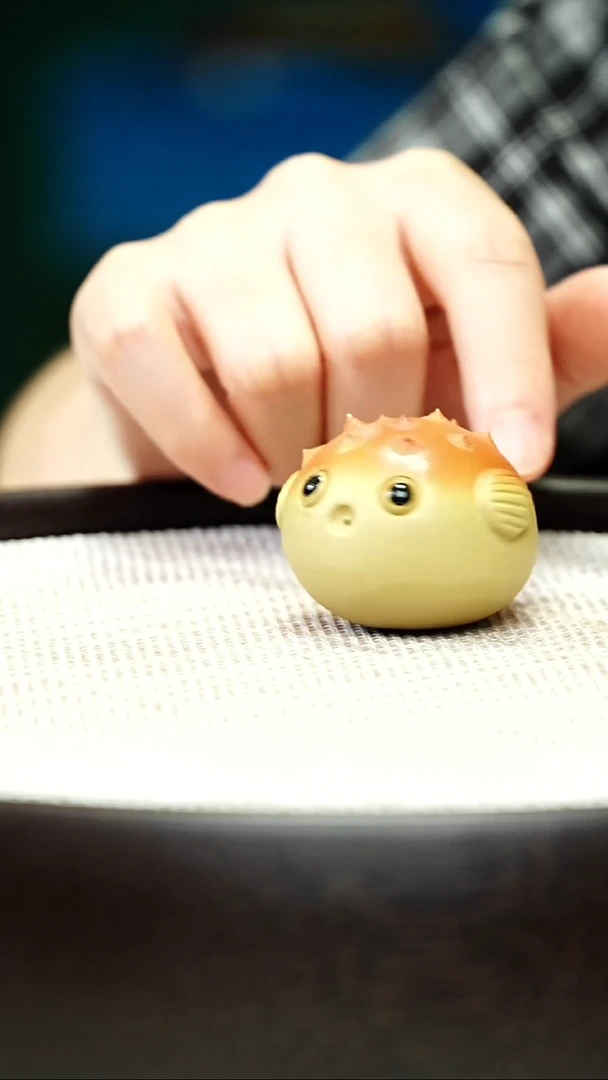 茶壶紫砂紫砂小河豚茶宠
