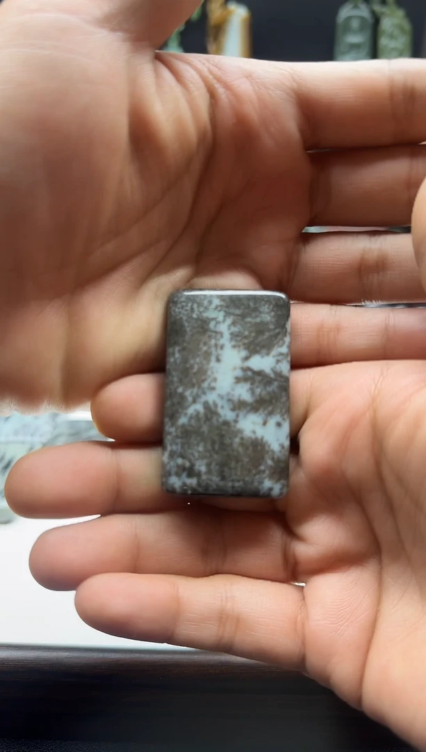 颈饰未镶嵌和田玉若羌水草意境平安卡35无事牌