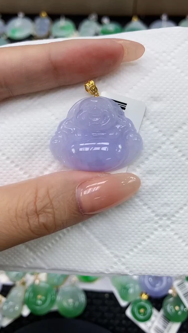 颈饰18K金镶嵌翡翠11111111111