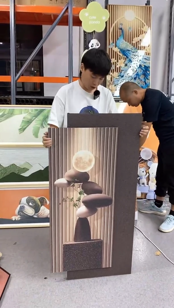 竖款60*120砂岩画事事如意