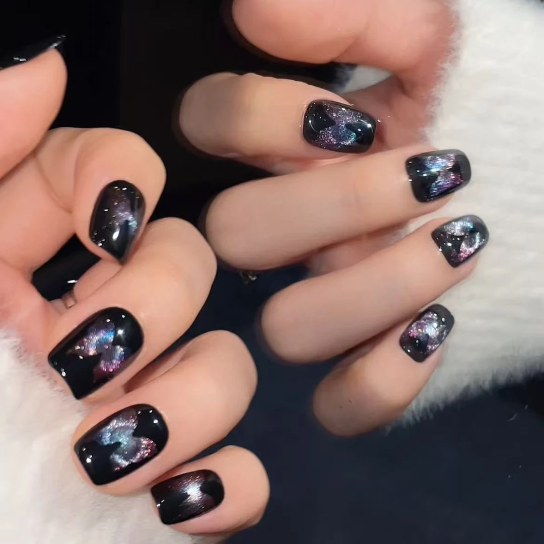 【致幻蝴蝶】纯手工美甲10片装  轻奢气质