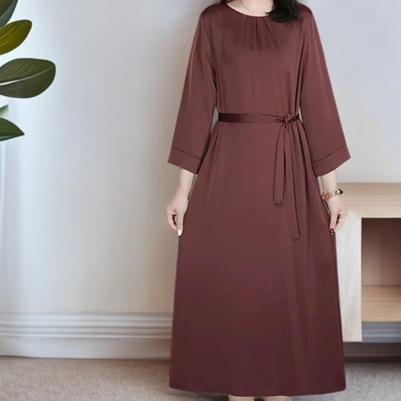 【娇阳】时尚轻奢亲肤透气中长款连衣裙